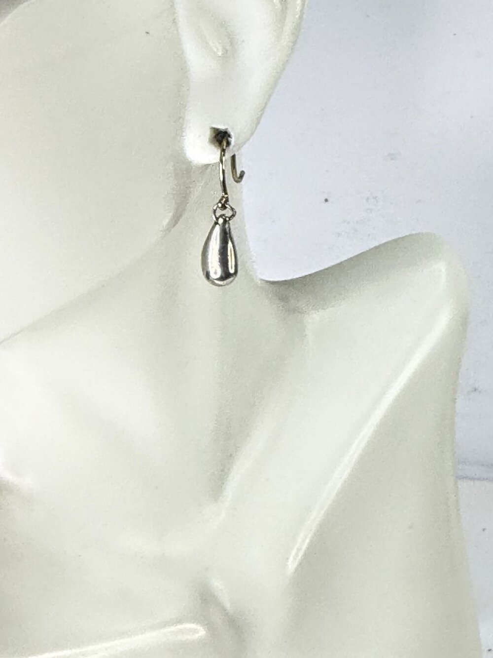 Tiffany & Co Elsa Peretti Sterling Silver Teardrop Hook Earrings 3.7g JR2044